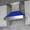 image30quot Ducted DuraSnow Stainless Steel Range Hood with Blue Matte Shell 8654BM30