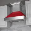 image30quot Ducted DuraSnow Stainless Steel Range Hood with Red Gloss Shell 8654RG30