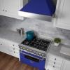 image42quot Ducted DuraSnow Stainless Steel Range Hood with Blue Matte Shell 8654BM42