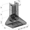 imageZ Line 59736 Z Line 900 CFM Wall Mount Range Hood 36quot Stainless Steel36 in