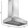 imageZ Line 59736 Z Line 900 CFM Wall Mount Range Hood 36quot Stainless Steel54 in