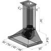 imageZ Line 8KBB36 760 CFM Wall Mount Range Hood with Black Finish 36quot48 in