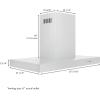 imageZ Line KE2i30 Stainless Steel Island Mount Range Hood 30Inch