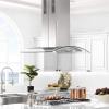 imageZLINE 30 in Island Mount Range Hood in Stainless Steel ampamp Glass GL5i30