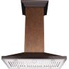 imageZLINE 36 in Designer Series Hand Hammered Copper Island Mount Range Hood 8GL2Hi36