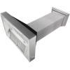 imageZLINE 36 in Ducted Satin Stainless Steel Wall Mount Range Hood with Black Matte Shell 8654BLM36
