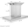imageZLINE 36 in Island Mount Range Hood in Stainless Steel with Builtin CrownSound Bluetooth Speakers KE2iCRNBT36