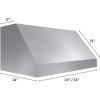 imageZLINE 36 in Satin Stainless Steel Convertible Vent Under Cabinet Range Hood 8685S36