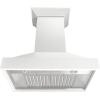 imageZLINE 36 in Wooden Wall Mount Range Hood in Smooth Bright White Finish KBWW3636 in