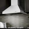 imageZLINE 42quot Professional Ducted Wall Mount Range Hood in Stainless Steel with Crown Molding 667CRN42