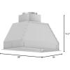 imageZLINE 46quot Ducted Island Mount Range Hood Insert in Stainless Steel 824i4628 in