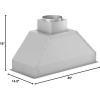 imageZLINE 46quot Ducted Island Mount Range Hood Insert in Stainless Steel 824i4634 in