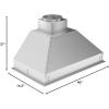 imageZLINE 46quot Ducted Island Mount Range Hood Insert in Stainless Steel 824i4640 in