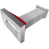 imageZLINE 48 in Ducted Satin Stainless Steel Wall Mount Range Hood with Red Gloss Shell 8654RG48