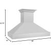 imageZLINE 48 in Satin Stainless Steel Wall Mount Range Hood 8654SN48