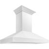 imageZLINE 48 in Wooden Wall Mount Range Hood in Smooth Bright White Finish KBWW48