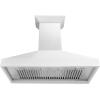 imageZLINE 48 in Wooden Wall Mount Range Hood in Smooth Bright White Finish KBWW48