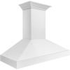 imageZLINE 48 in Wooden Wall Mount Range Hood in Smooth Bright White Finish KBWW48