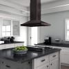 imageZLINE 48quot Convertible Vent Island Mount Range Hood in Black Stainless Steel BSGL2iN48