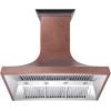 imageZLINE 48quot Designer Series HandHammered Copper Finish Ducted Wall Range Hood 8632H48