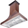 imageZLINE 48quot Designer Series HandHammered Copper Finish Ducted Wall Range Hood 8632H48