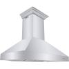 imageZLINE 48quot Professional Ducted Wall Mount Range Hood in Stainless Steel with Crown Molding 667CRN48
