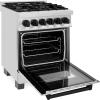 imageZLINE Autograph Edition 24 in 28 cu ft Legacy Dual Fuel Range with 4 Burner Gas Cooktop and Electric Convection Oven in Stainless Steel and Matte Black Accents RAZ24MB