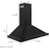 imageZLINE Convertible Vent Wall Mount Range Hood in Black Stainless Steel BSKBN 36