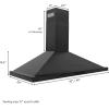 imageZLINE Convertible Vent Wall Mount Range Hood in Black Stainless Steel BSKBN 42