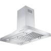 imageZ Line GL2iRD30 30quot 1200 CFM Remote Blower Island Mount Range Hood in Stainless Steel