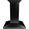 imageZLINE 30 Inches Wooden Island Mount Range Hood in Black Finish