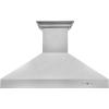 imageZLINE 60quot Ducted Vent Wall Mount Range Hood in Stainless Steel with Builtin CrownSound Bluetooth Speakers 667CRNBT60