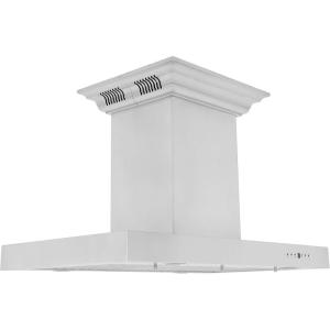 imageZLINE 36 in Island Mount Range Hood in Stainless Steel with Builtin CrownSound Bluetooth Speakers KE2iCRNBT36