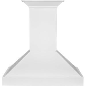 imageZLINE 36 in Wooden Wall Mount Range Hood in Smooth Bright White Finish KBWW3630 in  36 in  48 in