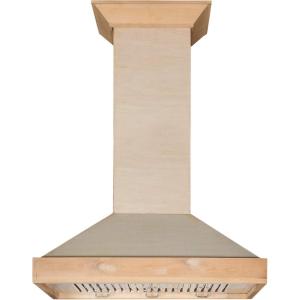 imageZLINE 48 in Unfinished Wooden Wall Mount Range Hood  Includes Motor