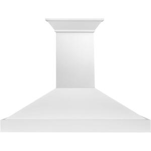 imageZLINE 48 in Wooden Wall Mount Range Hood in Smooth Bright White Finish KBWW48