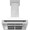 image36quot ZLINE Autograph Edition Stainless Steel Range Hood with White Matte Shell and Matte Black Handle 8654STZWM36MB
