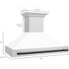 image48quot ZLINE Autograph Edition Stainless Steel Range Hood with White Matte Shell and Matte Black Handle 8654STZWM48MB