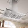 imageZ Line KE2i42 760 CFM Island Mount Range Hood 42quot Stainless Steel