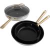 imageZLINE 10Piece NonToxic Stainless Steel with 3Piece Nonstick Ceramic Cookware Set CWSETLNS10