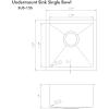 imageZLINE 15 in Boreal Undermount Single Bowl Satin Stainless Steel Bar Kitchen Sink SUS15S