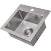 imageZLINE 15 in Donner Topmount Single Bowl Satin Stainless Steel Bar Kitchen Sink STS15S