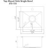 imageZLINE 15 in Donner Topmount Single Bowl Satin Stainless Steel Bar Kitchen Sink STS15S