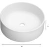 imageZLINE 16quot Siena Round Vessel Bath Sink in White Matte SKQVRWM16