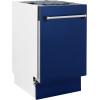 imageZLINE 18quot Tallac Series 3rd Rack Top Control Dishwasher in Blue Gloss with Stainless Steel Tub 51dBa DWVBG18