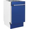 imageZLINE 18quot Tallac Series 3rd Rack Top Control Dishwasher in Blue Matte with Stainless Steel Tub 51dBa DWVBM18