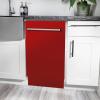 imageZLINE 18quot Tallac Series 3rd Rack Top Control Dishwasher in Red Matte with Stainless Steel Tub 51dBa DWVRM18