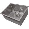 imageZLINE 23 in Meribel Undermount Single Bowl Satin Stainless Steel Kitchen Sink with Bottom Grid SRS23S