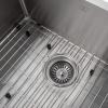 imageZLINE 23 in Meribel Undermount Single Bowl Stainless Steel Kitchen Sink with Bottom Grid SRS23