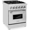 imageZLINE 24 in 28 cu ft Legacy Dual Fuel Range with 4 Burner Gas Cooktop and Electric Convection Oven in Stainless Steel RA24